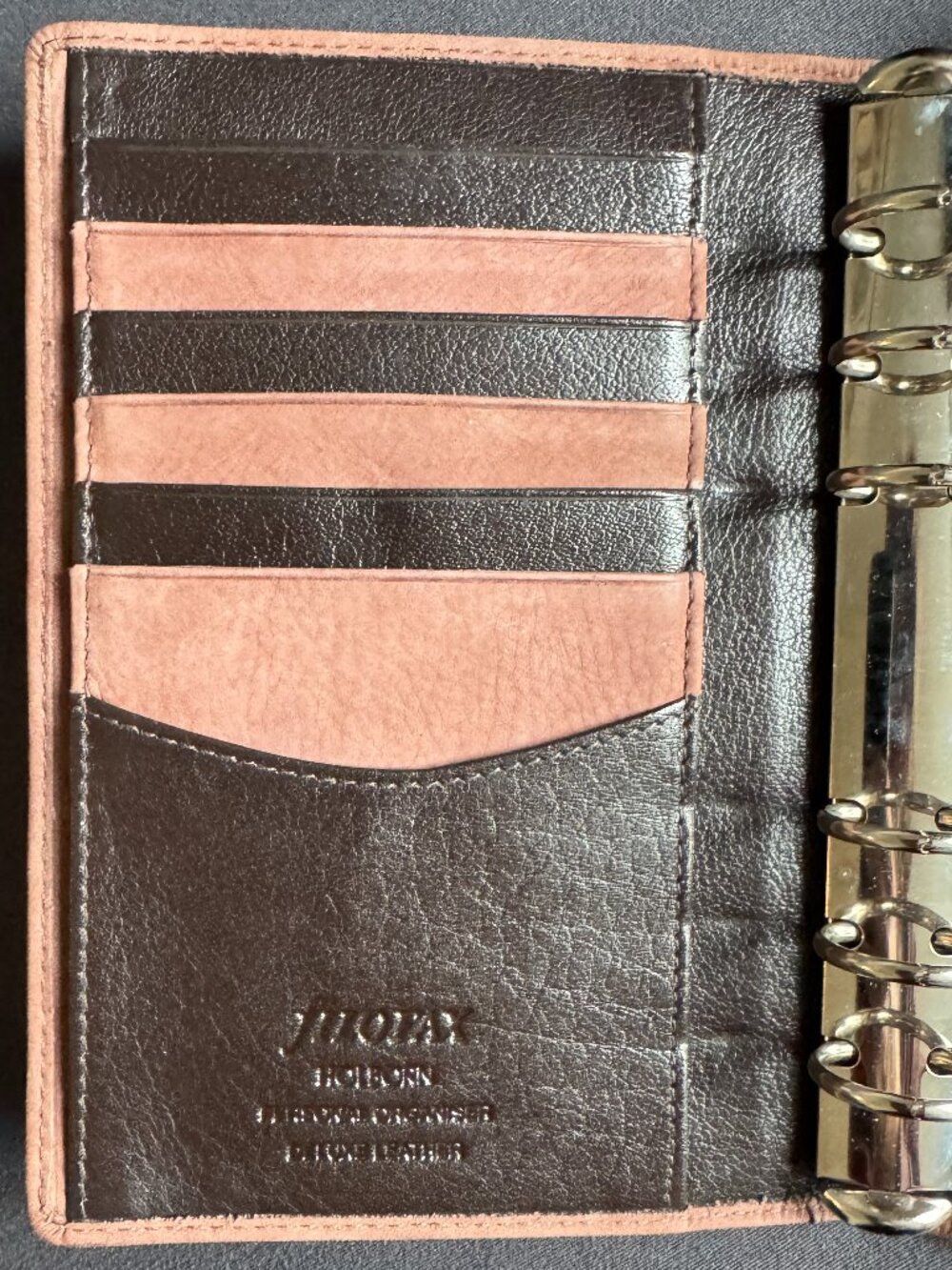 Filofax Holborn Personal Organizer Brown Suede & Leather - Picture 4 of 7